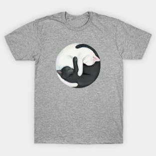 Yin Yang Balancing Cats T-Shirt